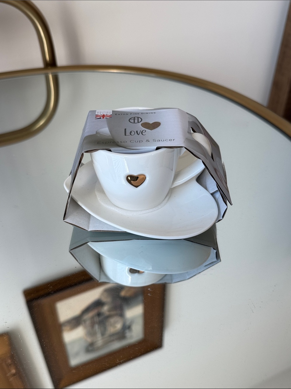 Heart Espresso Cup and Saucer